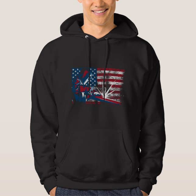 Welder American Flag Hoodie (Front)