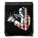 Welder American Flag USA Patriotic Welder Gift Drawstring Bag Welder American Flag USA Patriotic Welder Gift Drawstring Bag