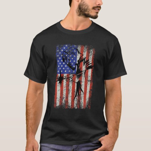 Welder American Flag USA Patriotic Welder Welding T_Shirt