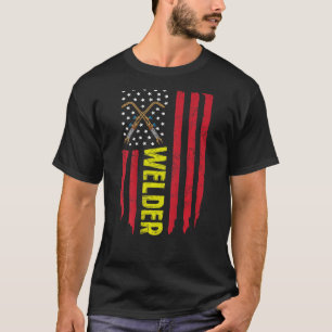 Welder American Flag Usa Patriotic Welder Welding T-Shirt