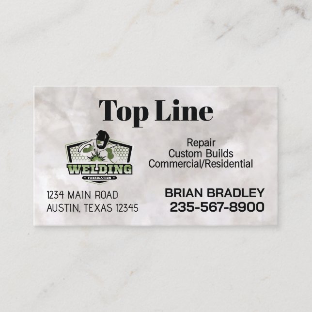 Welder and Fabrication Business Card (Front)