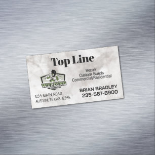 Welder and Fabrication Business Card Magnet