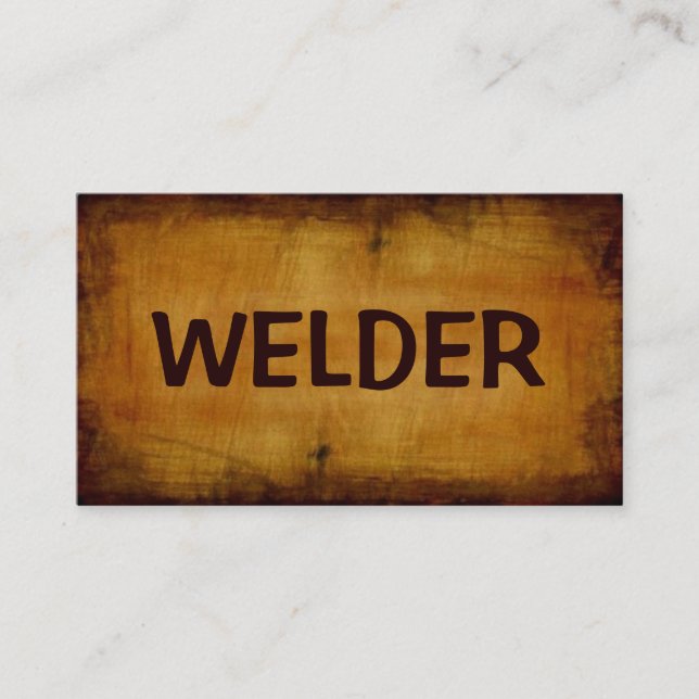 Welder Antique Business Card (Front)