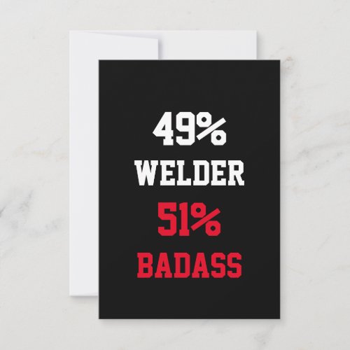 Welder Badass Card