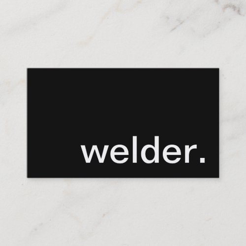 Welder Business Card