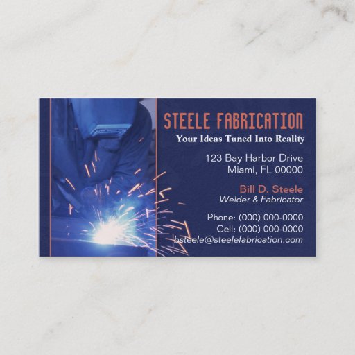 Customizable Welder Business Card