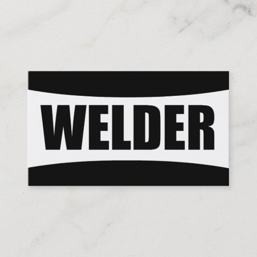 Customizable Welder Business Card