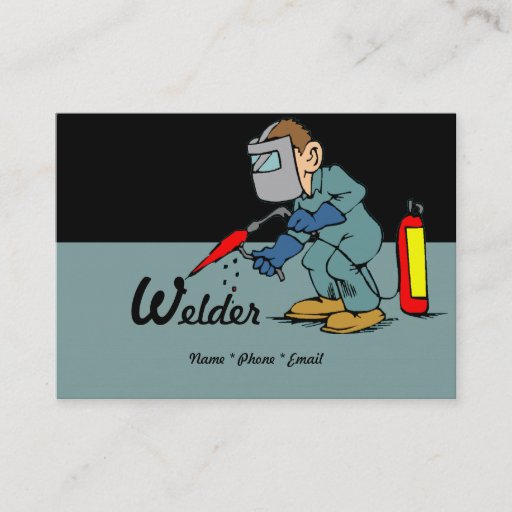 Customizable Welder Business Card