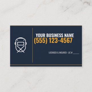 Welder Business Cards, Custom Name & Phone Card
