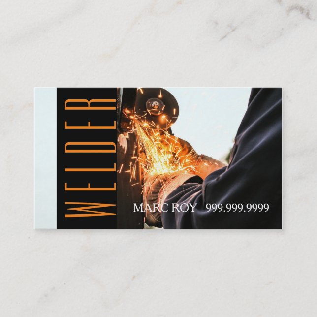 Welder Construction Business Card (Front)