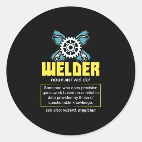 Welder Definition Classic Round Sticker