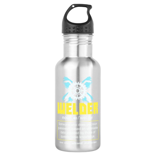 Welder Definition Stainless Steel Water Bottle (Front)