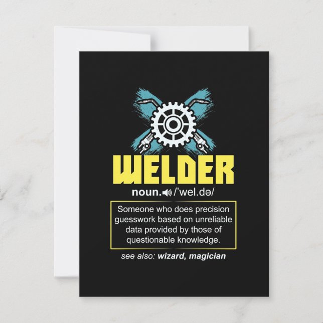 Welder Definition Thank You Card (Front)