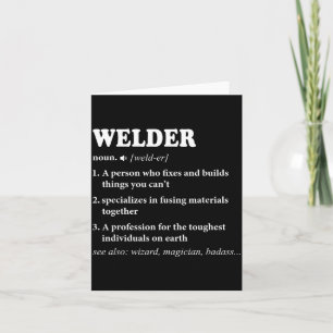 Welder Definition Welding For Men Funny Mens Weldi Card