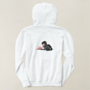 welder design embroidered hoodie