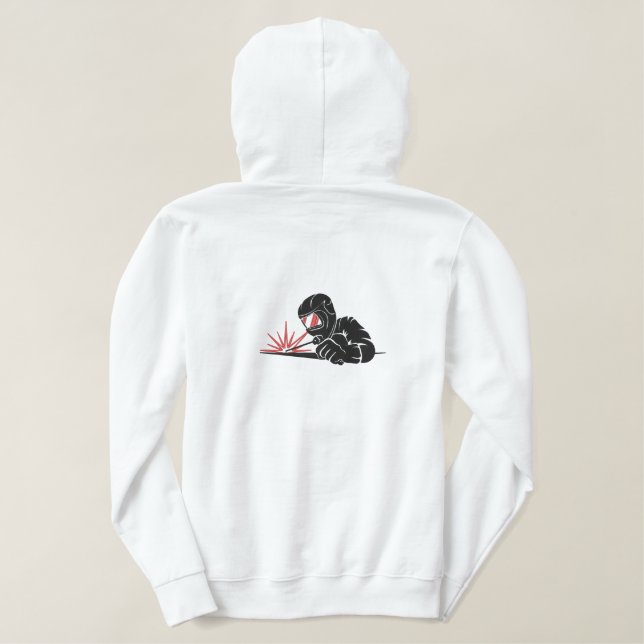 welder design embroidered hoodie (Design Back)