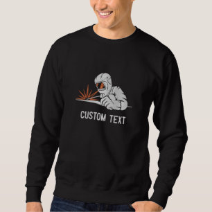 welder design embroidered sweatshirt