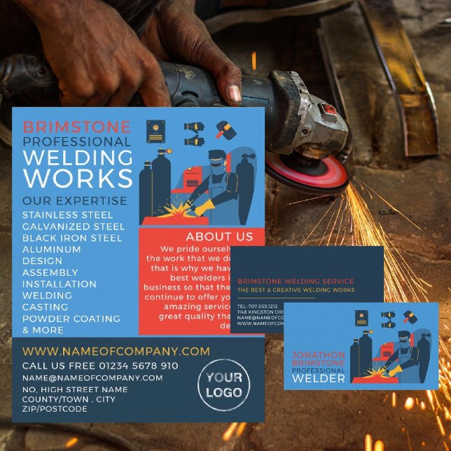 Welder Design, Metal Worker, Welder Advertising Flyer (Creator Uploaded)