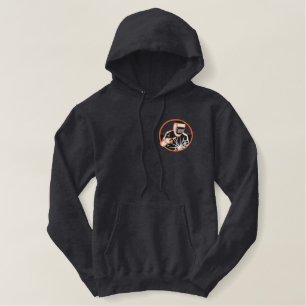 welder design welding embroidered hoodie