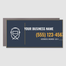 Welder Door Sign Magnet, Custom Business Name