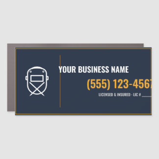 Welder Door Sign Magnet, Custom Business Name