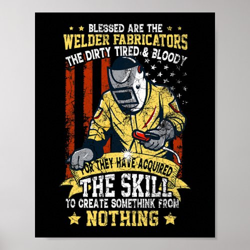 Welder Fabricators Metalworker Welding Machine MIG Poster