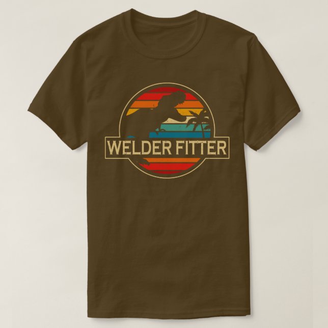 Welder Fitter Dinosaur T-Shirt (Design Front)