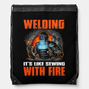 Welder For Men Funny Welding Like Sewing With Drawstring Bag