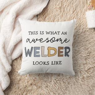 Welder Funny Awesome Welder Gifts Throw Pillow