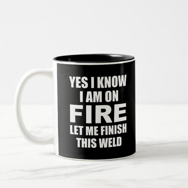 welder gift Two-Tone coffee mug (Left)