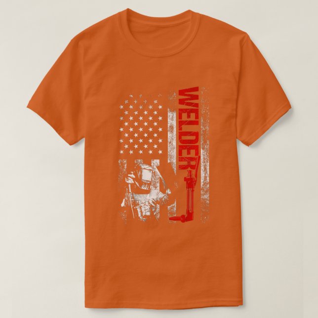 Welder Gifts Fabricator Welding Design On Back  T-Shirt (Design Front)