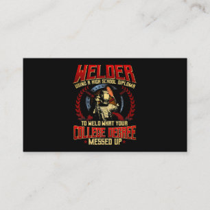 Welder Gifts Funny Sayings Vintage Weld Fabricator Business Card