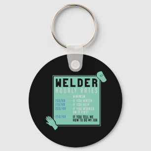 Welder Hourly Rates Keychain
