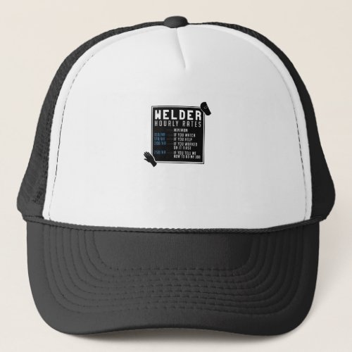 Welder Hourly Rates Trucker Hat