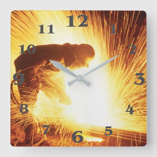 Welder image for Square_Wall_Clock Square Wall Clock