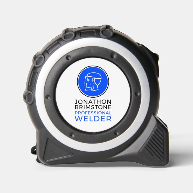 Welder Logo, Metal Worker, Welder Tape Measure (Front)