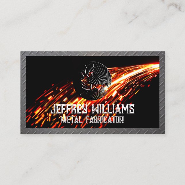 Welder Logo | Sparks and Metals Business Card (Front)