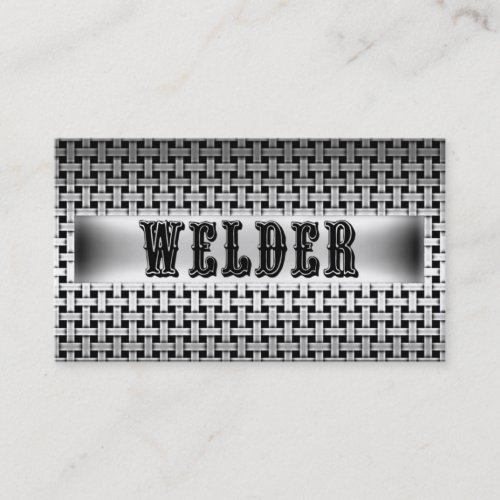 Welder Metal Look Business Card