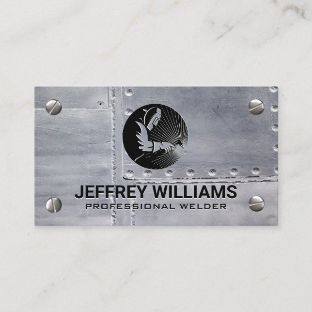 Welder | Metal Rivets Business Card (Front)