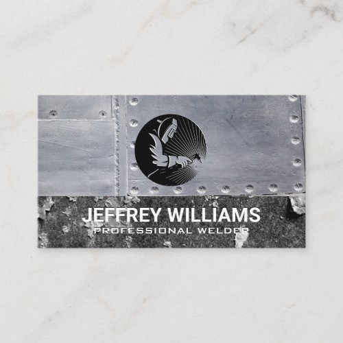 Welder  Metal Rivets  Rusted Metal Business Card