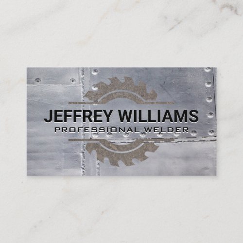 Welder  Metal Rivets  Rusted Saw Business Card