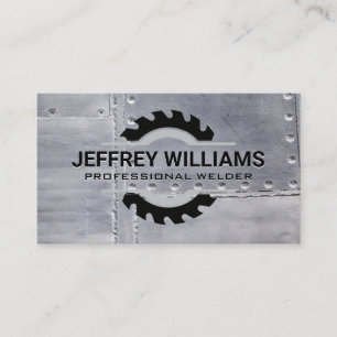 Welder Metal Rivets Saw Business Card