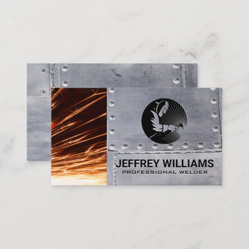 Welder  Metal Rivets  Sparks Business Card