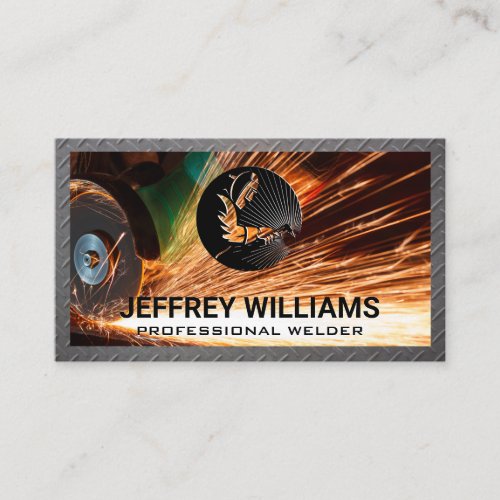 Welder  Metal Rivets  Sparks Business Card