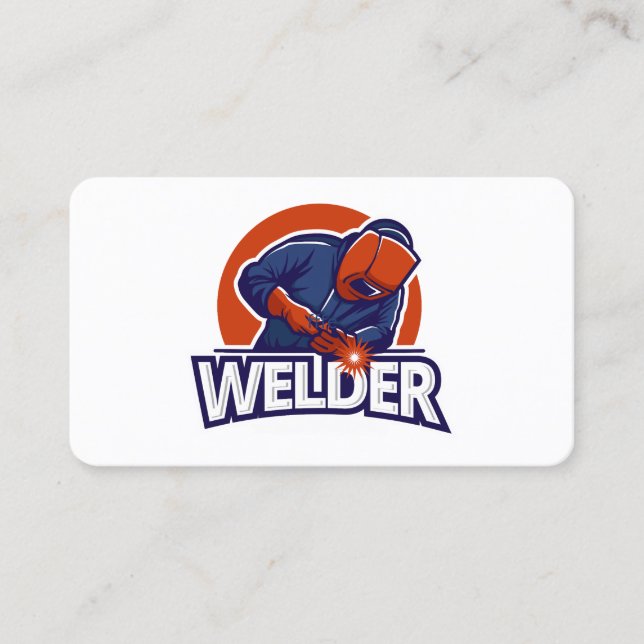 Welder Metal Welding Business Card (Front)