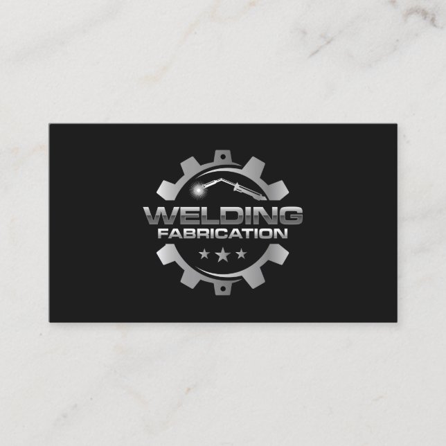 Welder Metal Welding Fabricator Contractor Business Card (Front)