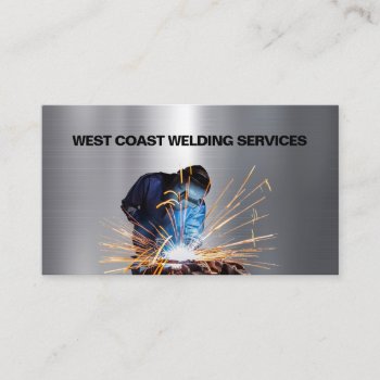 Welder Metal Welding Fabricator Contractor Service Business Card by tyraobryant at Zazzle