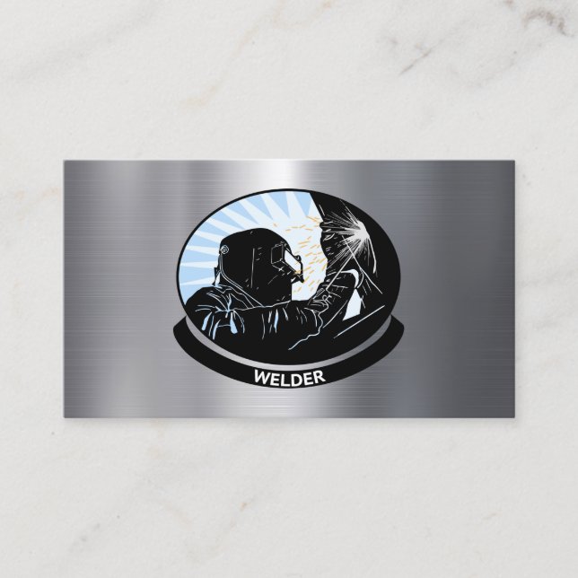 Welder Metal Welding Fabricator Service Business Card (Front)