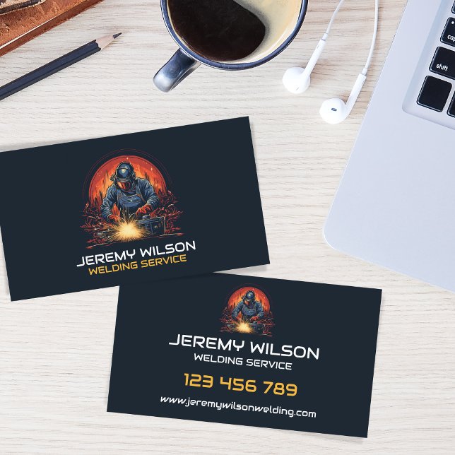 Welder Metal Welding Service Fabrication Steelwork Business Card (Creator Uploaded)