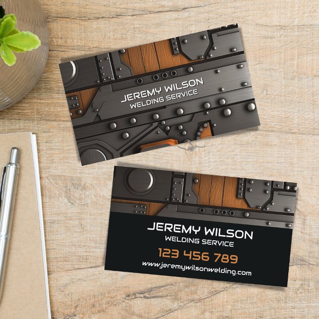 Welder Metal Welding Service Fabrication Steelwork Business Card (Creator Uploaded)